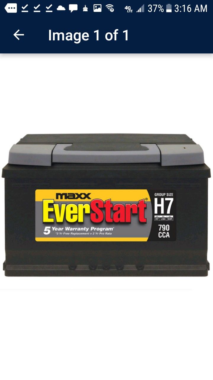 EverStart MAXX Lead Acid H7 group high performance AUTOMOTIVE BATTERY
