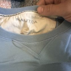 Nautica Light Blue Pullover Sweatshirt – Size Large