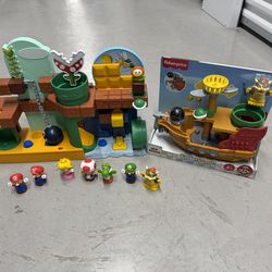 Fisher price Mario set and bowser ship