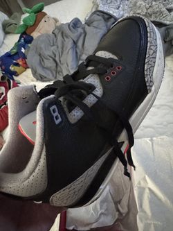 Retro 3s Black/Red/Cement Grey 6.5Y 