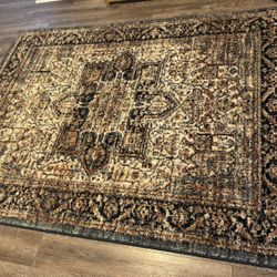 Vintage Style Area Rug - Neutral Pattern - Living Room Rug