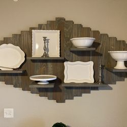 Handmade Wood Plate Display