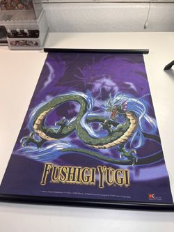 Fushigi Yuugi Anime Manga Mini Wall Scroll Seiryuu Dragon 15x 22 1995 Vintage