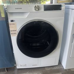 Samsung Electric Dryer For Clothes W/ Smart Heat Pump & Sensor Dry, 4.0 Cu Ft Cpcty, 23 1/2” Wide, @ $700 Off MSRP!