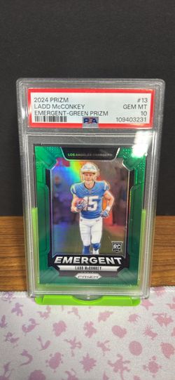 2024 PANINI PRIZM EMERGENT 13 LADD McCONKEY GREEN PRIZM
