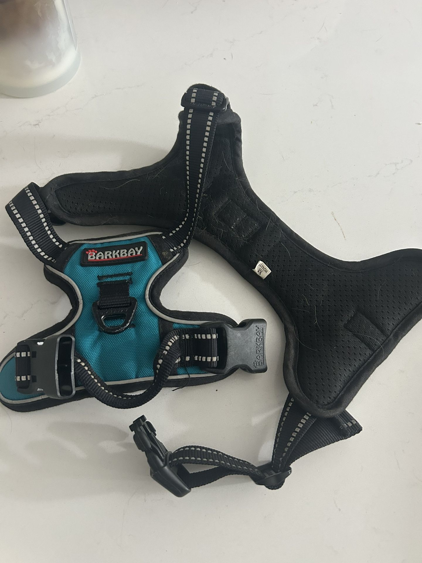 Medium Blue And Black Dog Harness