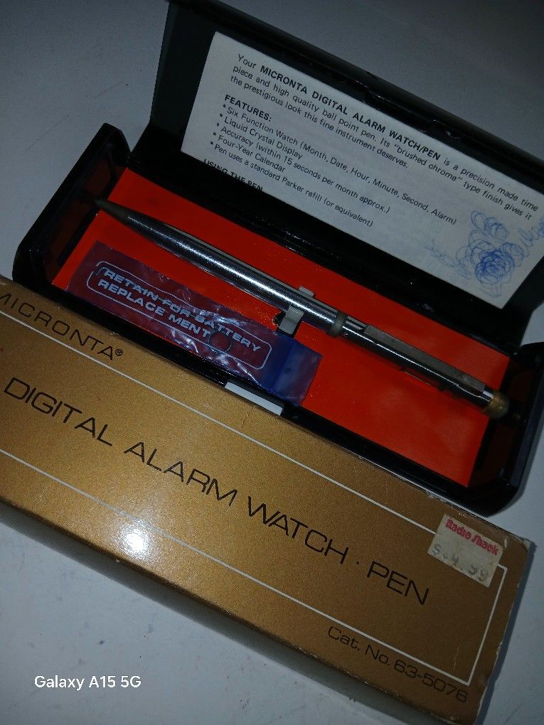 Digital Alarm Watch Pen