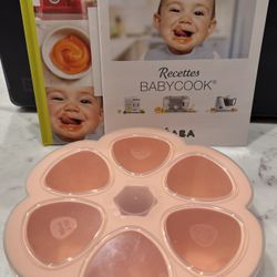 BEABA Silicone Baby Food Portion Storage Tray Container Freezer & Babycook Recipe Book