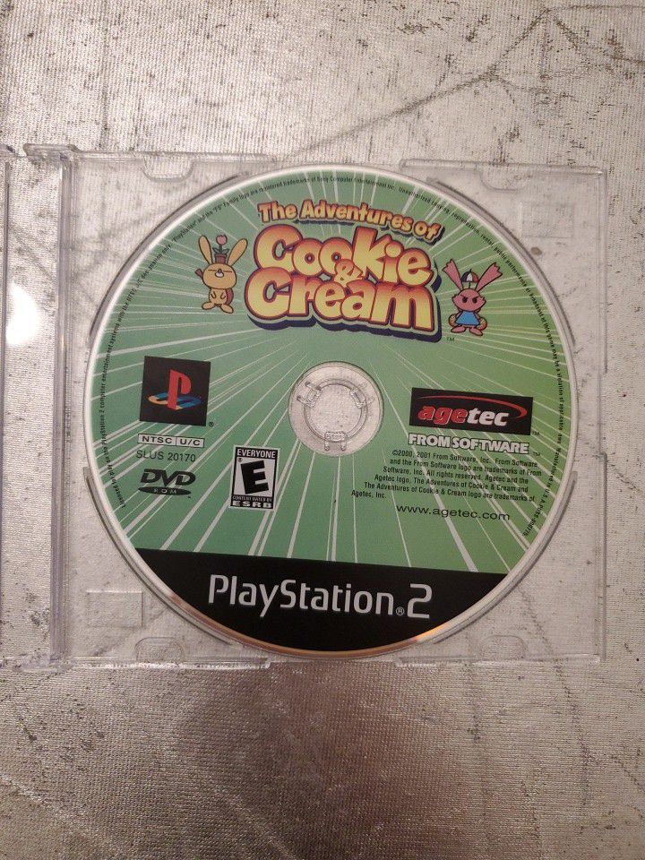 Adventures Of Cookie And Cream Sony PlayStation 2 PS2 Video Game
