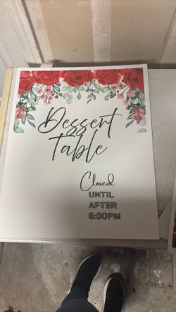 Large Dessert table sign/quince