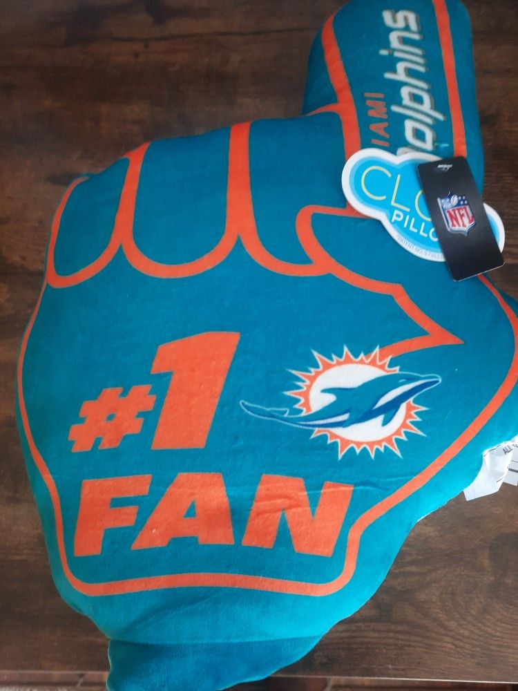 Miami Dolphins Fan Pillow