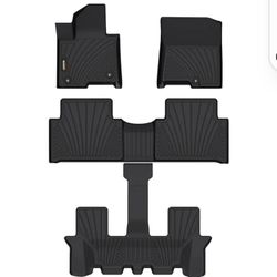 
Binmotor-All Weather Floor Mats for 2021-2025 Kia Sorento Hybrid (PHEV & HEV) / Sorento Plug-in Hybrid 6/7 Passenger, 1st & 2nd & 3rd Row Full Set, H