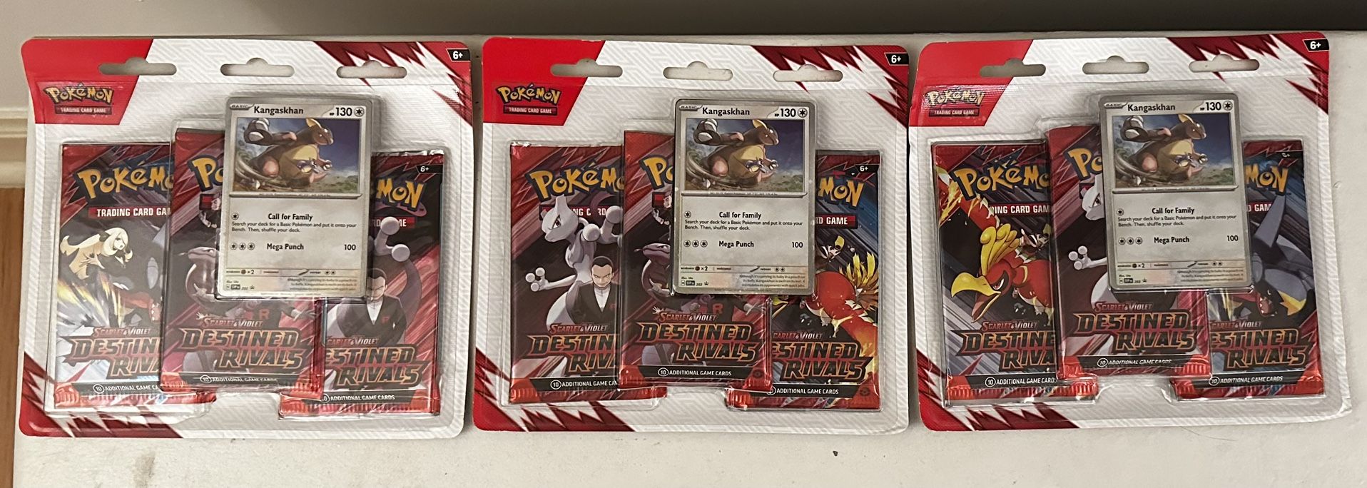 Pokemon Destined Rivals 3 Pack Blisters x3