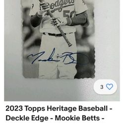 2023 Topps Heritage Baseball - Deckle Edge - Mookie Betts - DE-19 Mint Condition