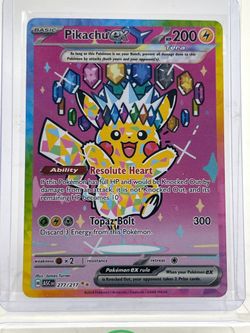 Pokémon TCG Ascended Heroes Pikachu Ex 277/217 Holo English