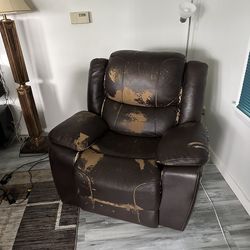 Electric Reclining Leather Loveseat