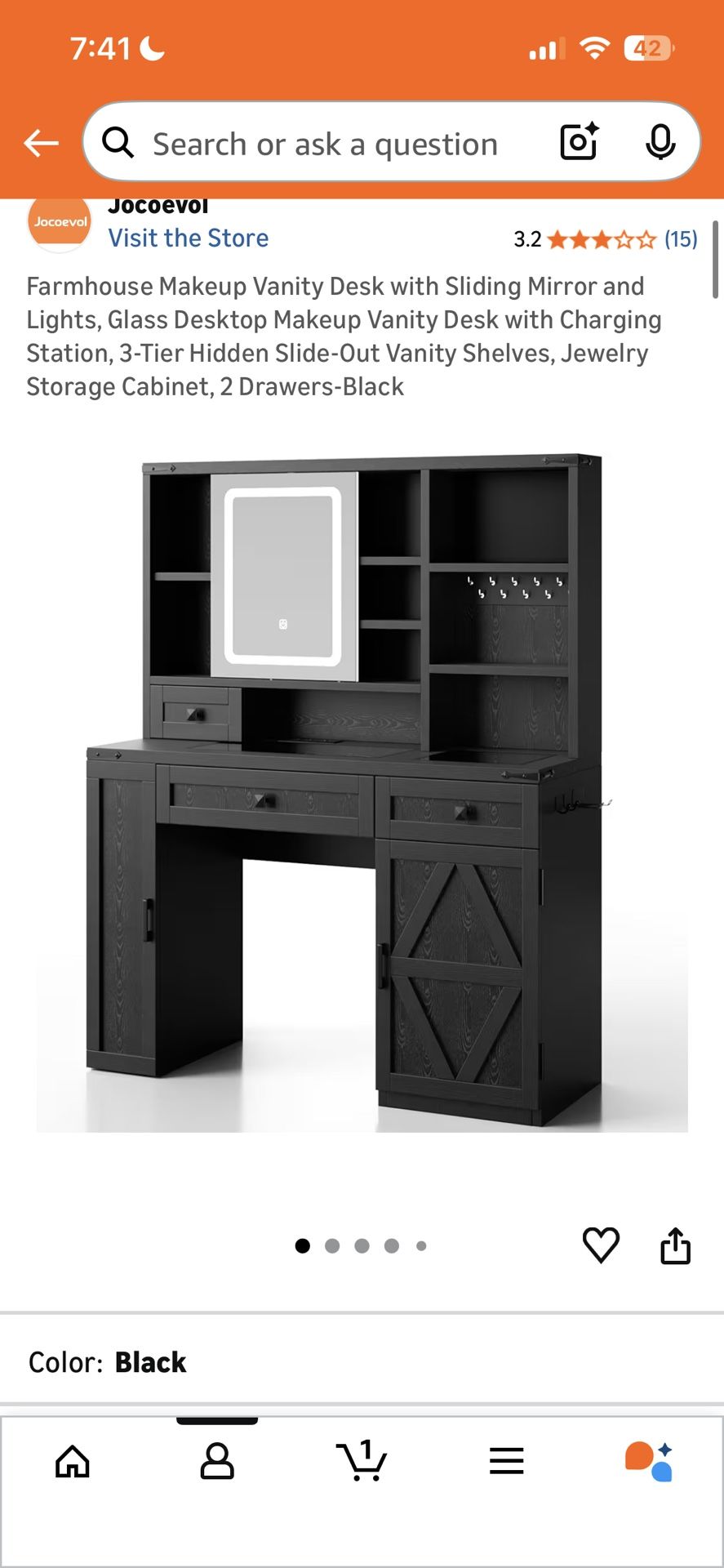 Farmhouse Makeup Vanity Desk