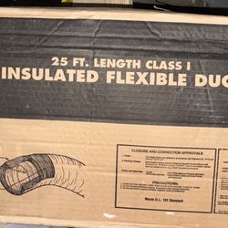 7 in. x 25 ft. Insulated Flexible Duct R6 Silver Jacket