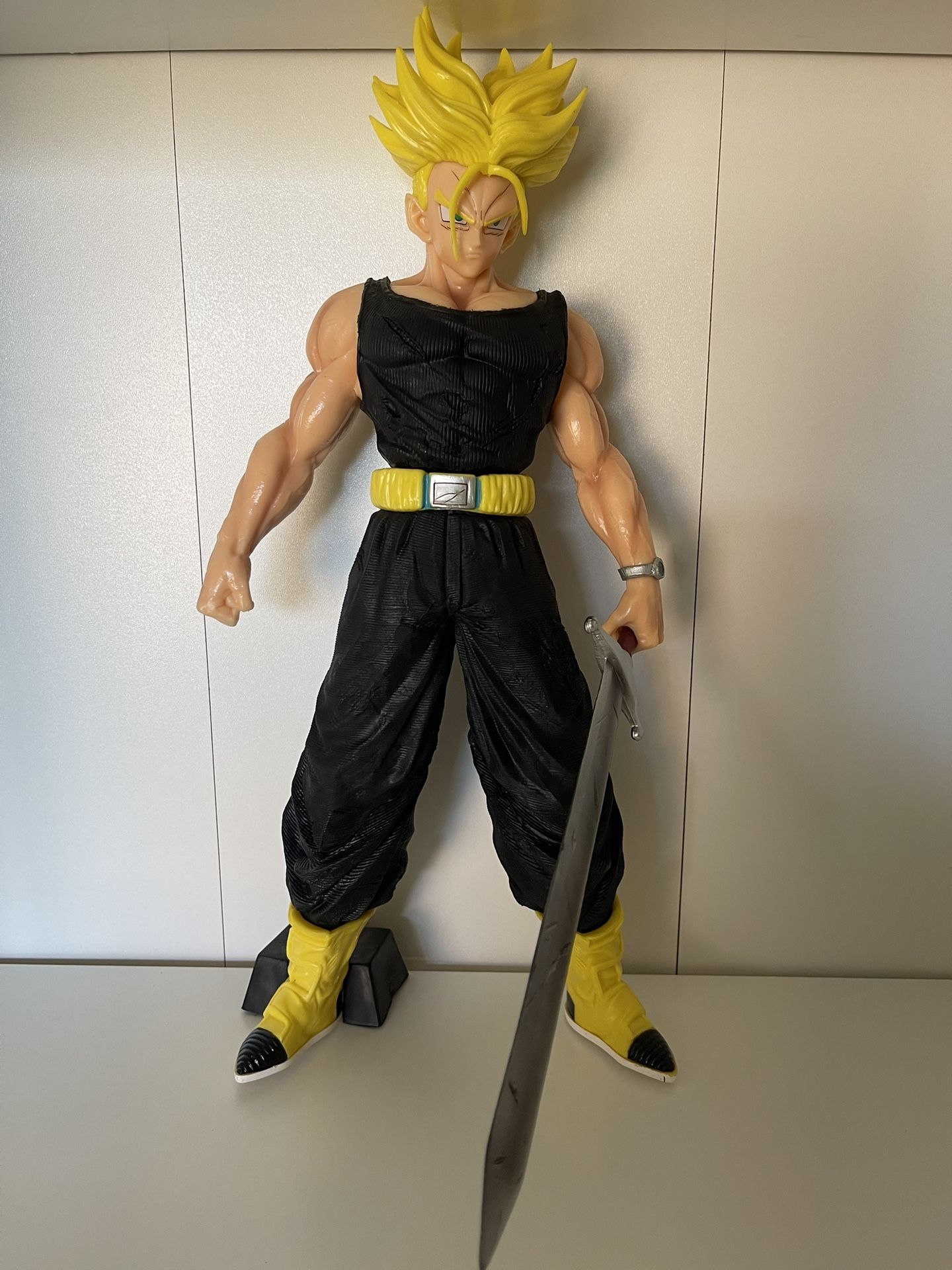 New Anime Dragon Ball Z Future Super Saiyan Sword Trunks PVC Figure Statue 41cm