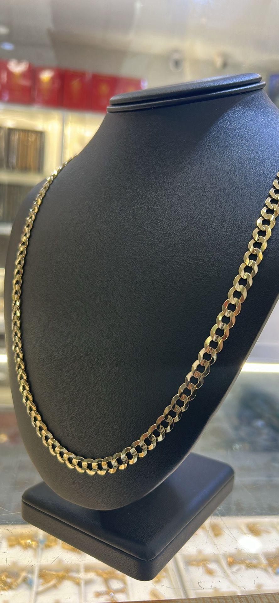 10K GOLD CURB LINK CHAIN 7mm