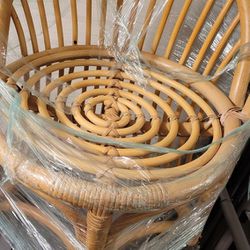  Wicker bamboo chairs