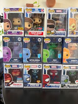 Funko Pops, Pins and Sodas