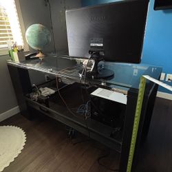 Glass Office L Shaped Desk