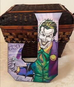 Joker Lenticular Letter J Wood Wall Hanging Décor