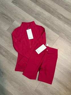 Lululemon Zip-Up Jacket and Biker Shorts Set