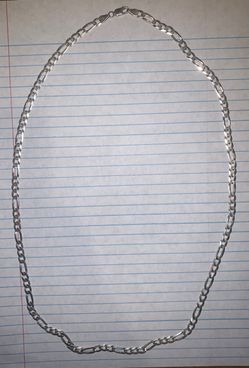 925 Sterling Silver Figaro Chain 26" 6mm 16g Diamond Cut - 925 Stamped