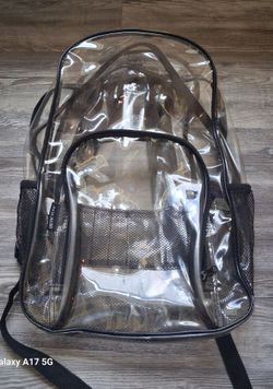 Used clear backpack