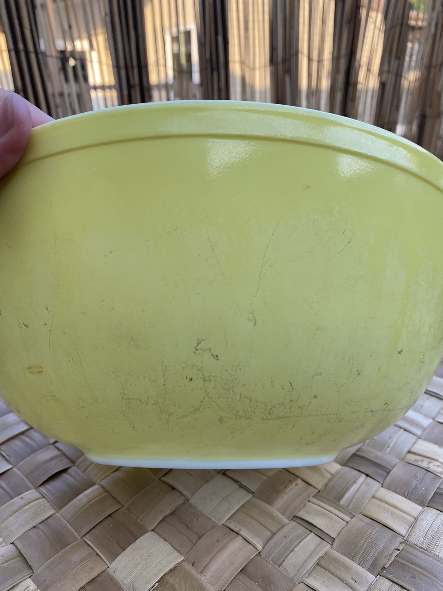 Vintage Yellow Mixing Bowl 