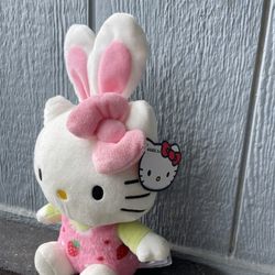 Hello Kitty Plush with Strawberry Clothes.