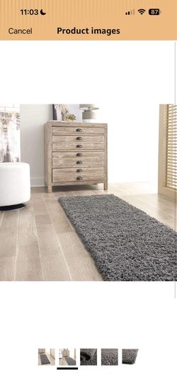 Solid shag rug