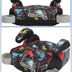 Graco TurboBooster Backless Booster Car Seat, Dinorama, for Ages 4-10, 40-100 Pounds, Up to 57 Inches Tall