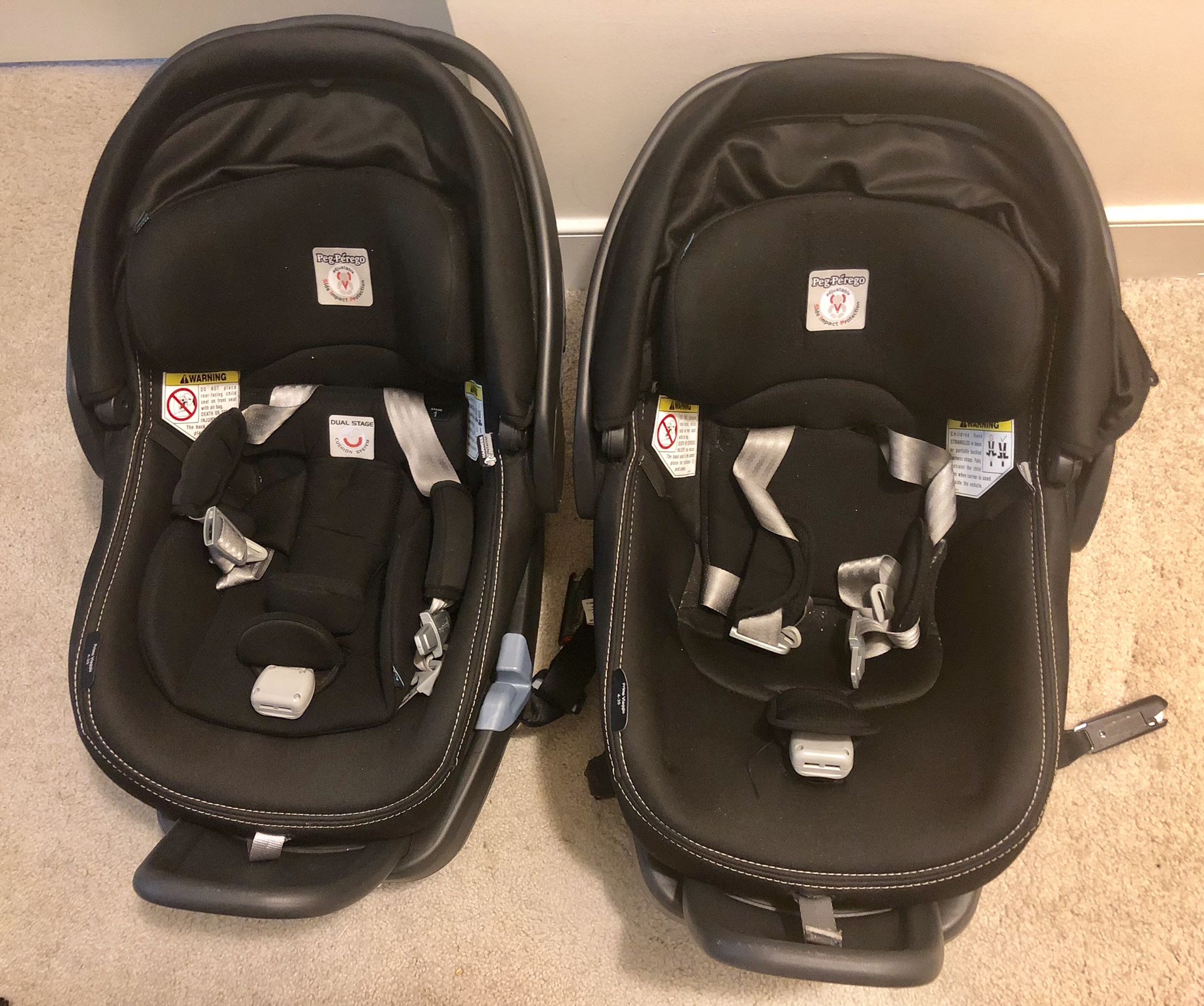 2 (twins) - Infant size peg perego car seat with base