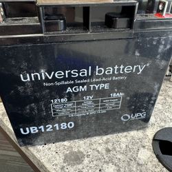 Universal battery 12v 18ah 18 Amp SLA Battery