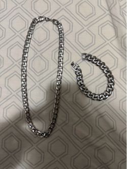 Cuban bracelet and chain