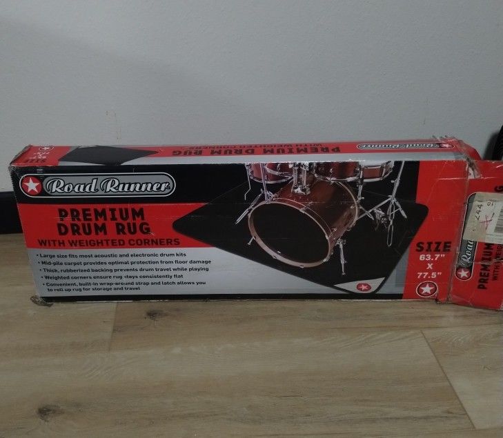 Road Runner Drum Rug With Weighted Corners