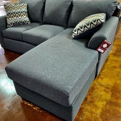 Grey Sectional Sofa With Reversible Chaise 