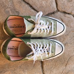 green converse all star men size 9 tennis street walking shoes