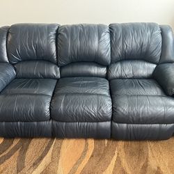Leather Reclining Couch 