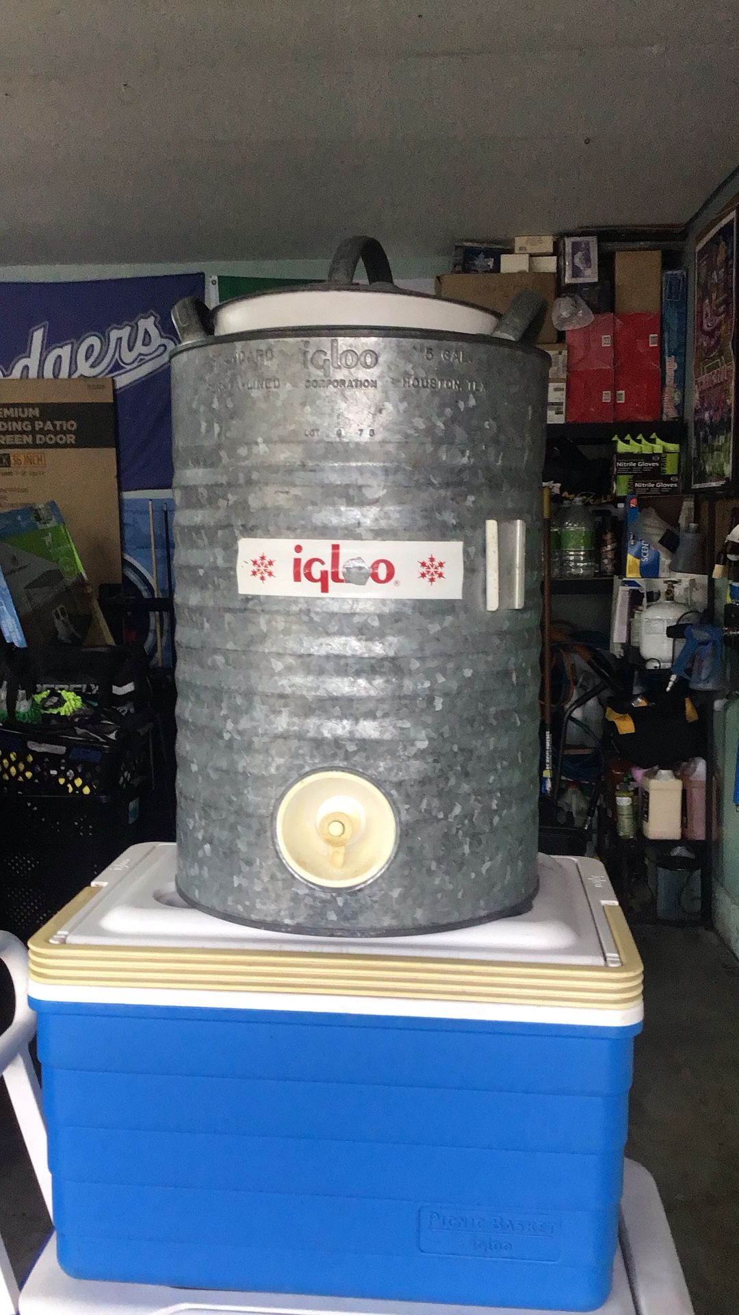 Vintage Igloo Galvanized