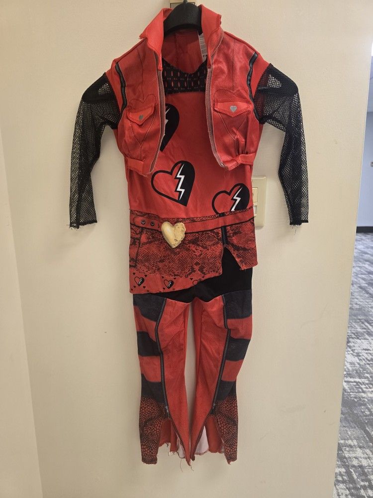 Disney Descendants - The Rise of Red Kids Red Jumpsuit Costume Small 4-6x