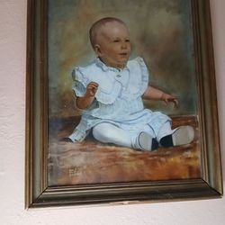 ED LOPEZ OIL PAINTING PORTRAIT AUTHENTIC