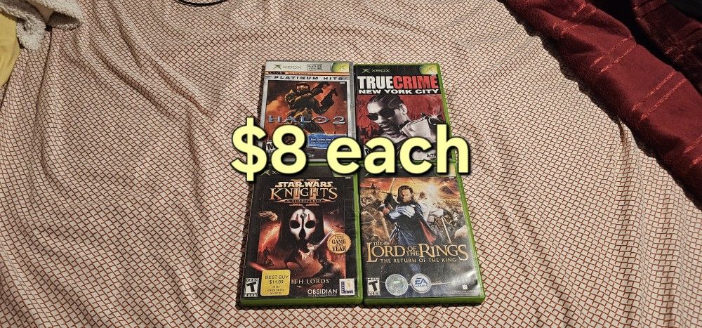 Original Xbox Games $8 Each