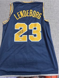 Yaxel Lendeborg Signed Autograph Custom Jersey- JSA Coa- Michigan Wolverines