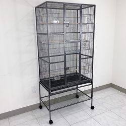 New in Box $160 X-Large 69-inch Bird Cage Rolling Stand for Mid-Sized Parrots Cockatiels Parakeets Lovebirds 