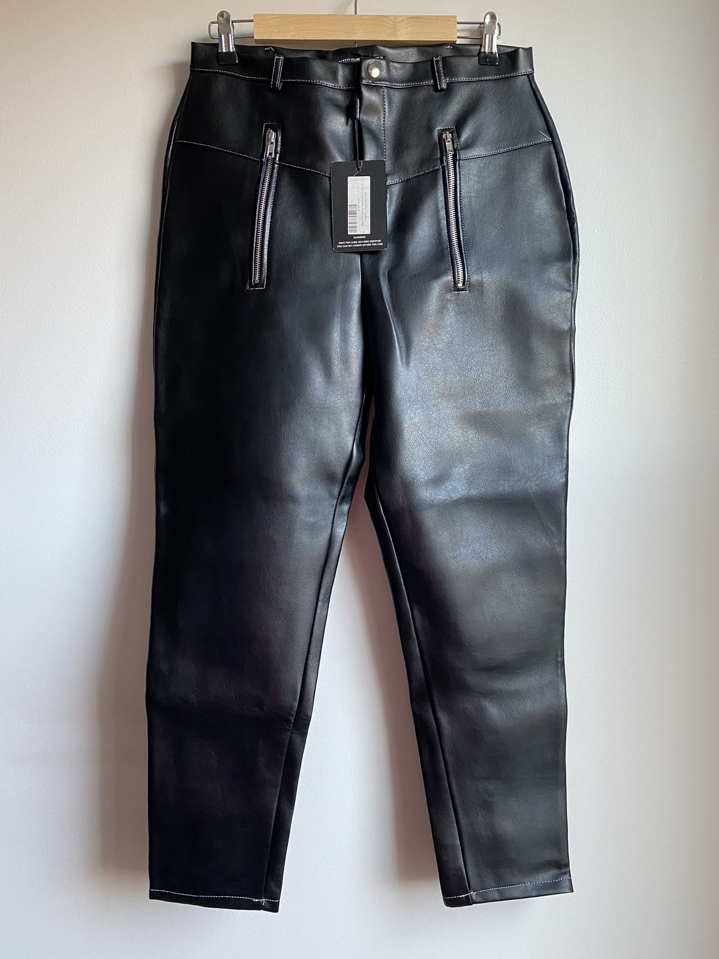 Black Faux Leather Pants