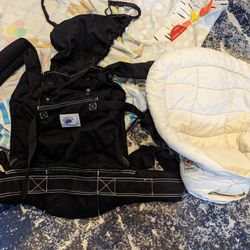 Ergobaby Carrier With Baby Infant Easy Snug Insert